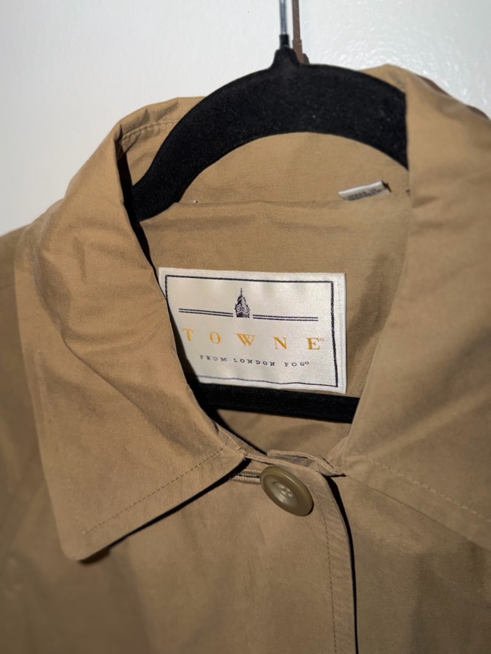New Towne from London Fog Vintage Desert Belted Trench Coat Size 8 Petite - Picture 6 of 9